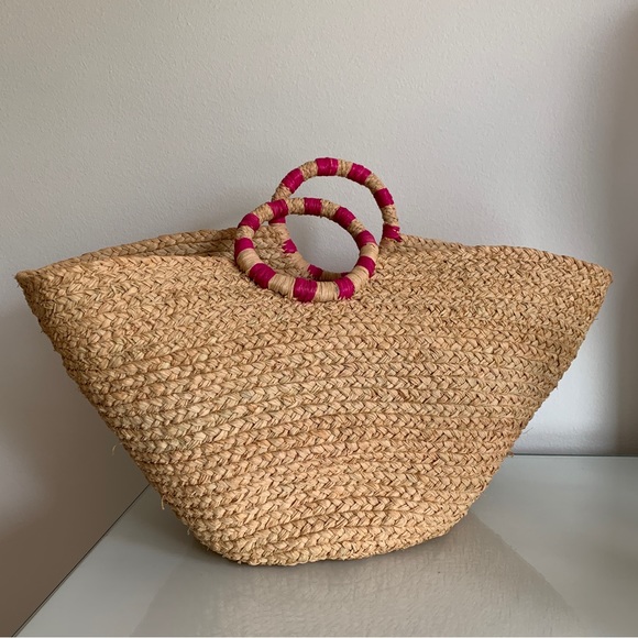 Beach Tote Straw Bag Hat Attack - bujibaja - Picture 1 of 5